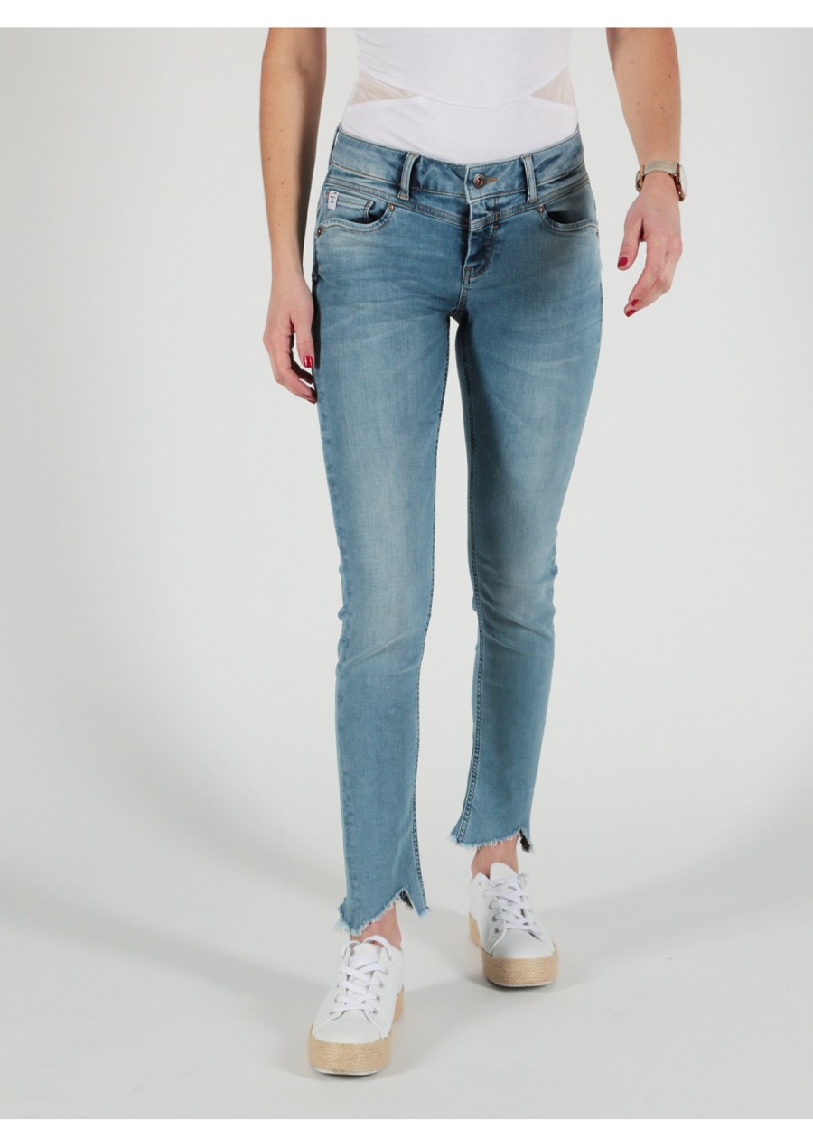 Damen MIRACLE OF DENIM | Ellen Skinny Jeans / Skinny Fit Jeans Im 5-Pocket-Stylein Albany Blue