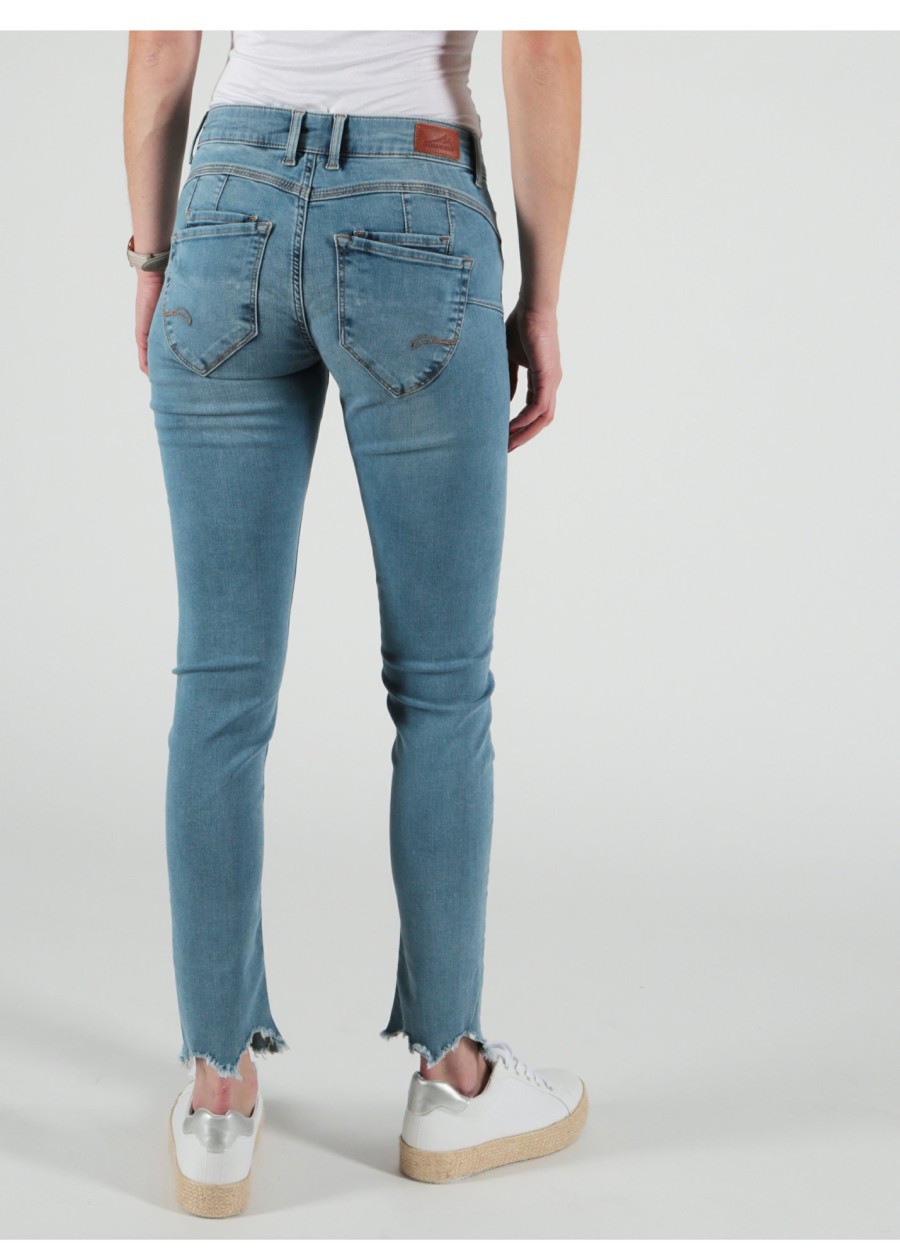 Damen MIRACLE OF DENIM | Ellen Skinny Jeans / Skinny Fit Jeans Im 5-Pocket-Stylein Albany Blue