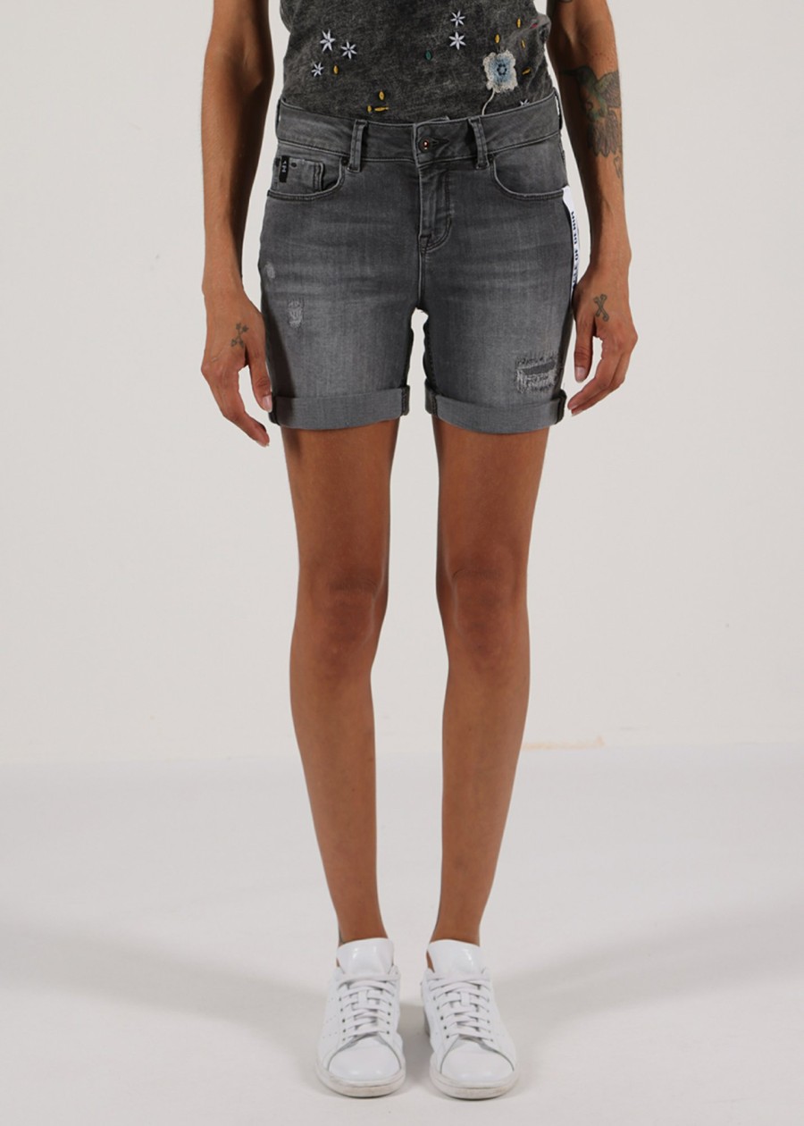 Damen MIRACLE OF DENIM | Lucky Shorts / 5 Pocket Denim Shortin Resin Grey