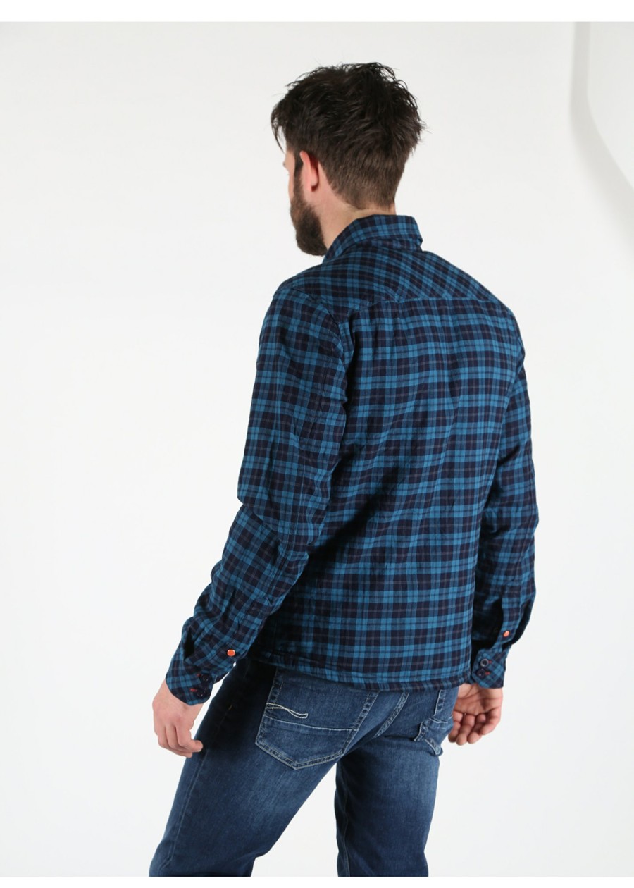 Herren MIRACLE OF DENIM | Jeans Hemd / Hemd Kariertin Blue Check