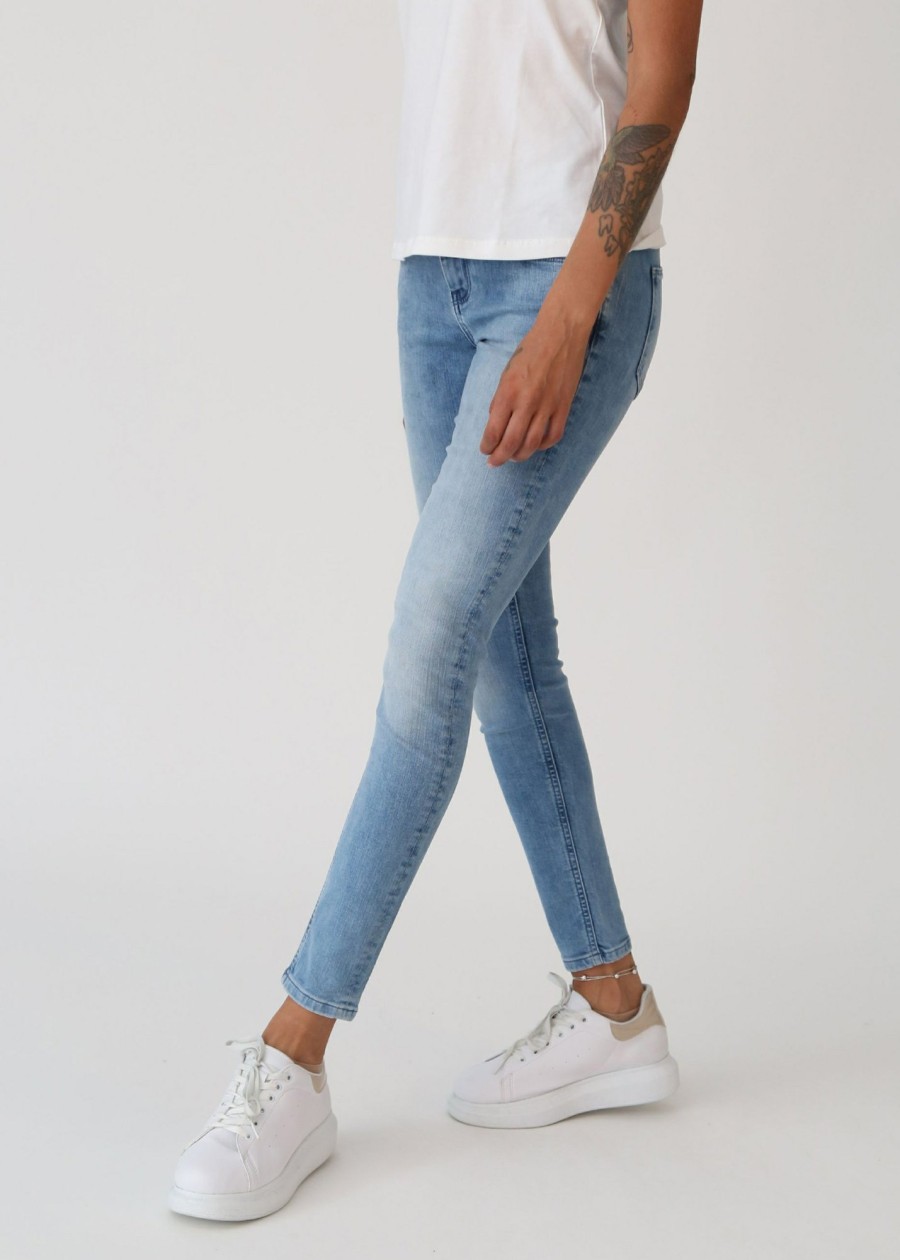 Damen MIRACLE OF DENIM | Sina Skinny / Skinny Fit Jeansin Panda Blue