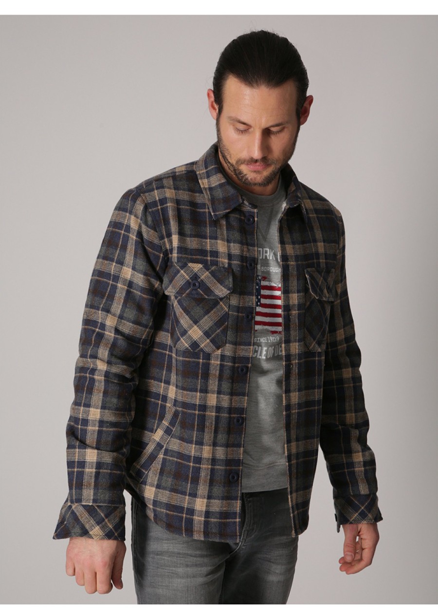 Herren MIRACLE OF DENIM | Hemd Gefuttert / Hemd Gefuttertin Blue/Beige Check